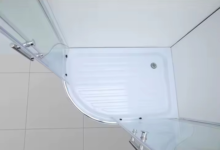  Affordable sliding door shower enclosure with curved base, left-right structure, model KF-2301C